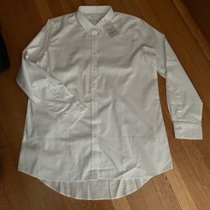 Peter Millar Sport Shirt Womens Button Down Large White NWT MSRP $105
